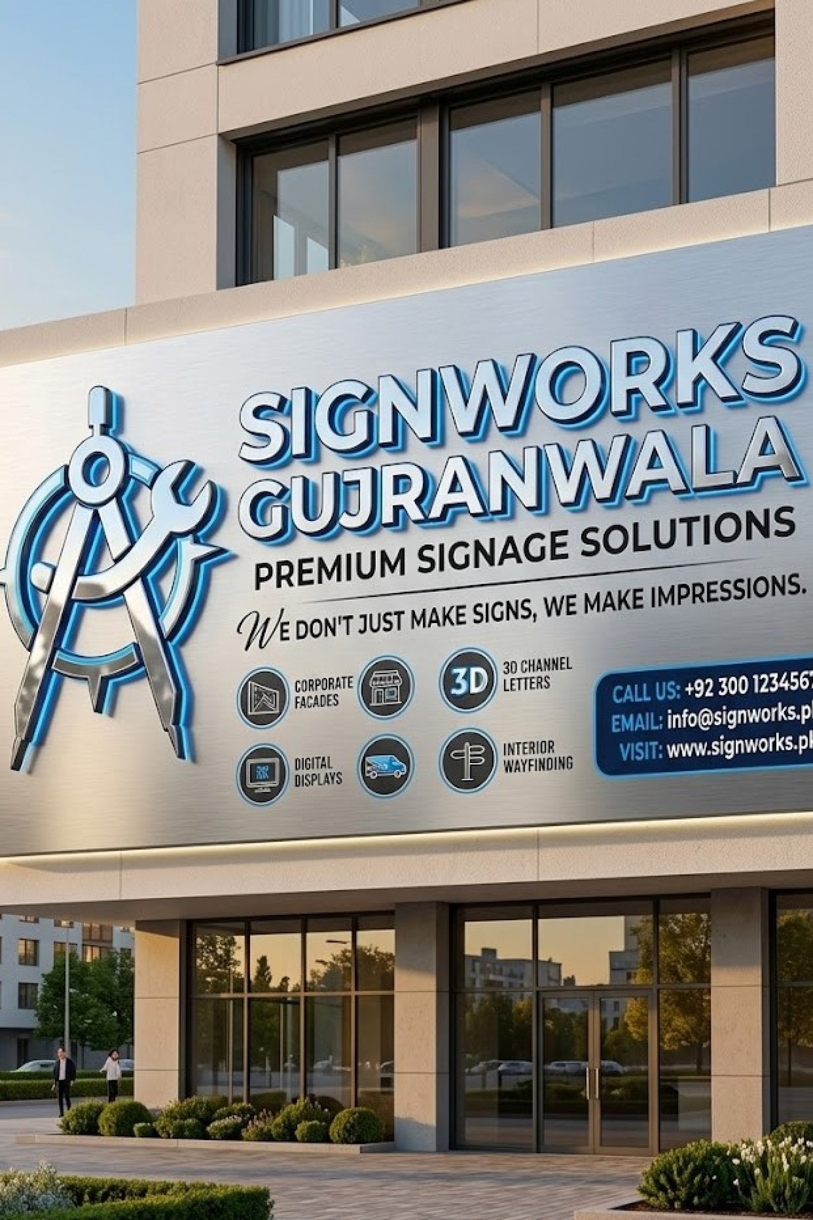 3D acrylic letters sign board Pakistan